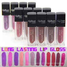 2015 nouvelle marque Qibest brillant à lèvres longue durée